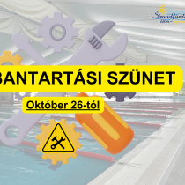 Kedves Vendégeink!  Tájékoztatjuk Önöket, hogy október 26-tól a Selyemréti Strandfürdő karbantartási munkálatok miatt átmenetileg zárva tart. Az újranyitás időpontjáról a későbbiekben tájékoztatjuk Önöket.  Köszönjük szíves megértésüket és türelmüket!